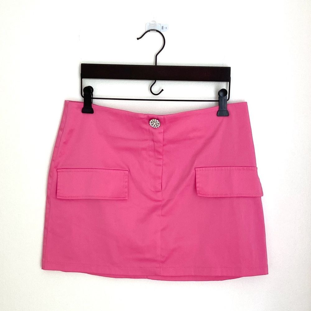Zara // pink mini skirt